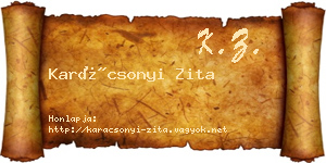 Karácsonyi Zita névjegykártya
